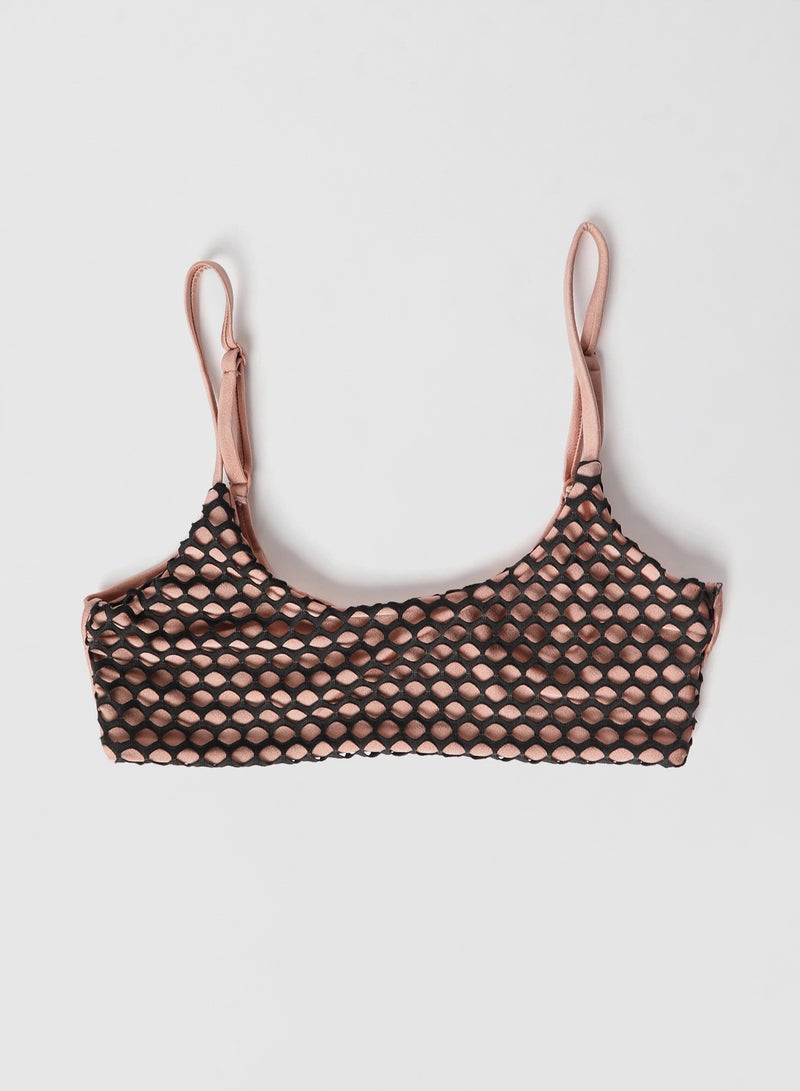 trendyol - Patterned Bikini Top Powder Pink - Image 1