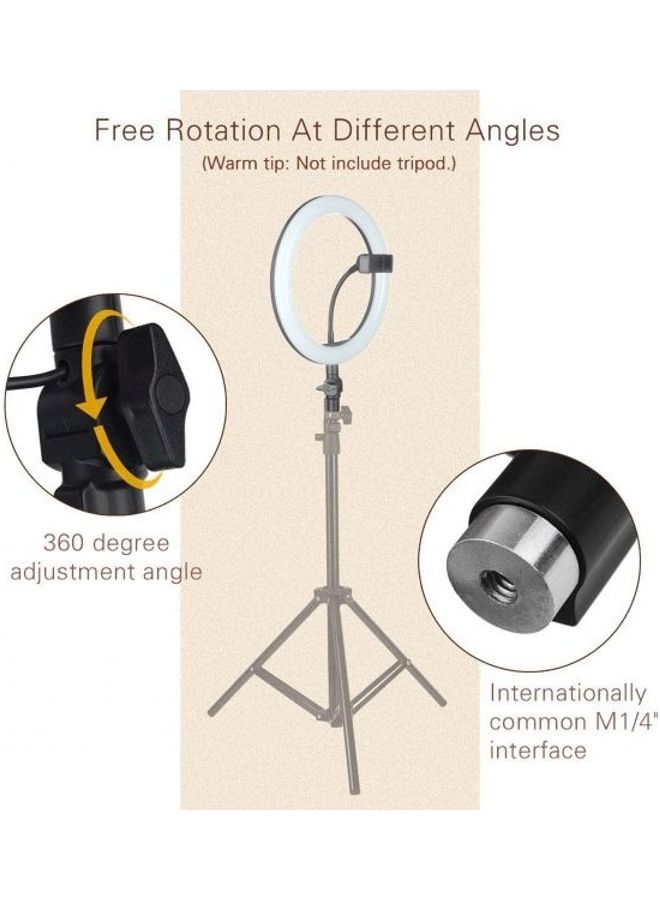 Generic - Ring Light with 260cm Light Stand and Carrying Bag for Ring Light for Portrait Photography, Make up, Selfie and Video Shooting white - Image 1