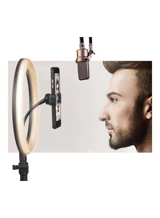 Generic - Ring Light with 260cm Light Stand and Carrying Bag for Ring Light for Portrait Photography, Make up, Selfie and Video Shooting white - Image 1