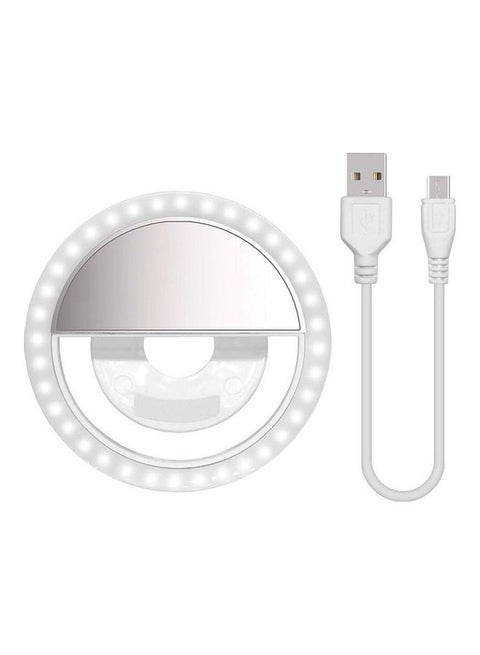 Smart Phone LED Selfie Ring Flash Enhancing Light Beauty Luminous Case For IOS/Android Mobile Phone White