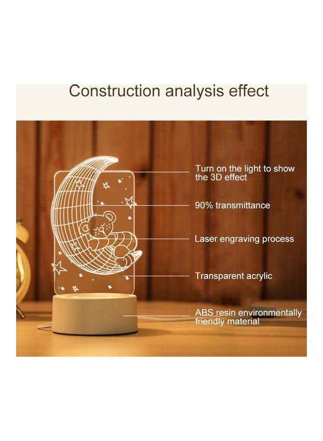 Spaceship Shape Creative Crack Touch Dimming 3D Colorful Decorative Night Light with Remote Control Multicolour 22x17x7cm - Image 2