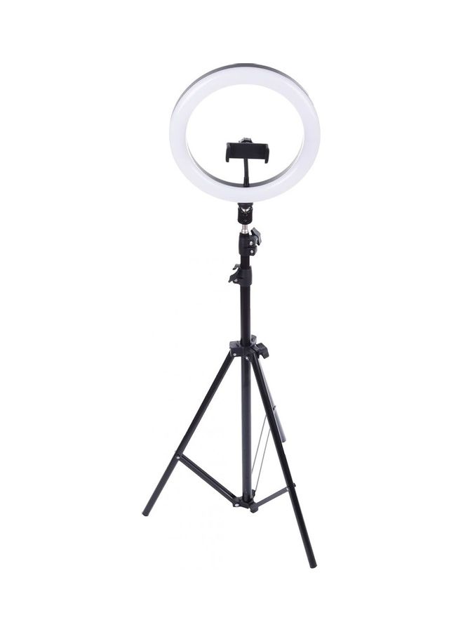 Generic - Live Stream Led Ring Light 25 cm With Mobile Holder And 2.1 Meter Stand Black White - Image 1