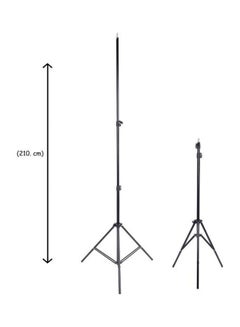 Generic Live Stream Led Ring Light 25 cm With Mobile Holder And 2.1 Meter Stand Black White  - Image 2
