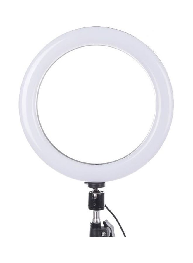 Generic - Live Stream Led Ring Light 25 cm With Mobile Holder And 2.1 Meter Stand Black White - Image 1