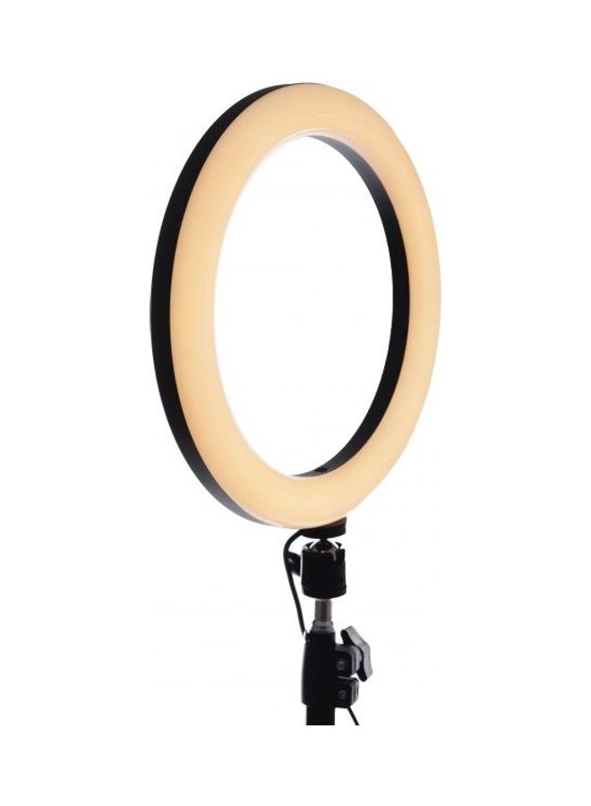 Generic - Live Stream Led Ring Light 25 cm With Mobile Holder And 2.1 Meter Stand Black White - Image 1