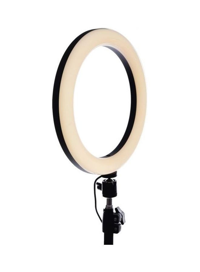 Generic - Live Stream Led Ring Light 25 cm With Mobile Holder And 2.1 Meter Stand Black White - Image 1