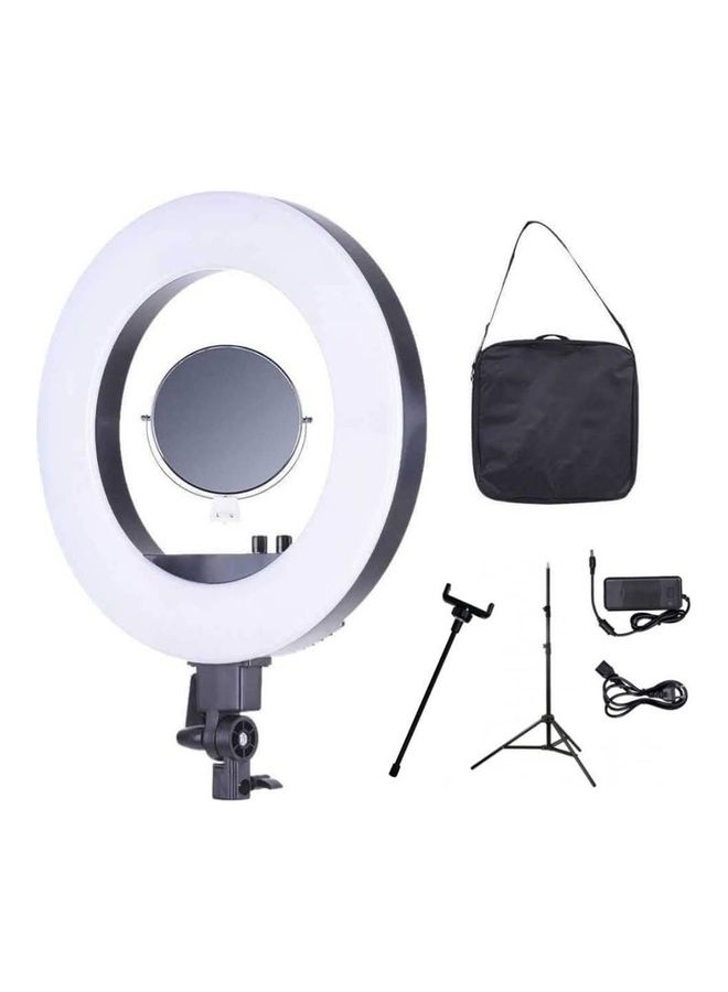 Generic - LED Video Ring Light Fill-in Lamp Studio Photography Light 96W 18 inch With Stand White - Image 1