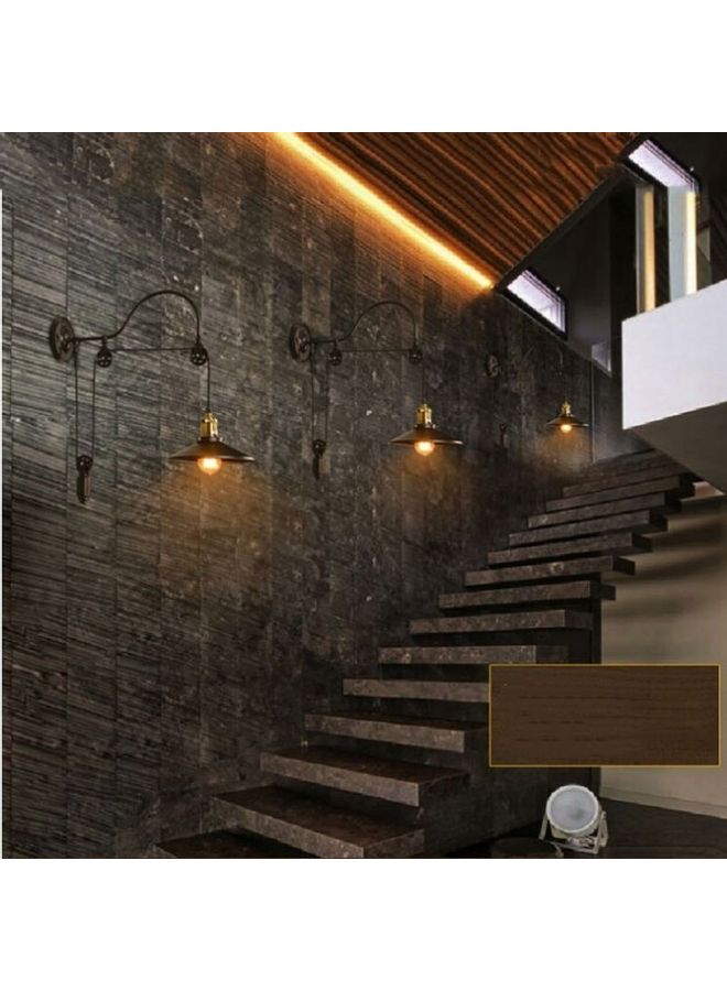 مصباح جداري من الحديد المطاوع بتصميم كلاسيكي أسود 40x20x40سم  - Image 4