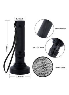 Generic Scorpion Fluorescence Detector 100-LED UV Flashlight Black 20x8x8cm  - Image 2