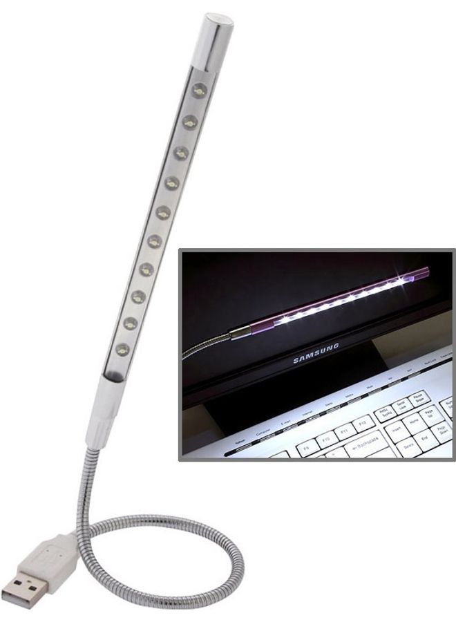 مصباح LED بمنفذ USB ساطع للغاية ومحمول أبيض 25x7x1سم - Image 1