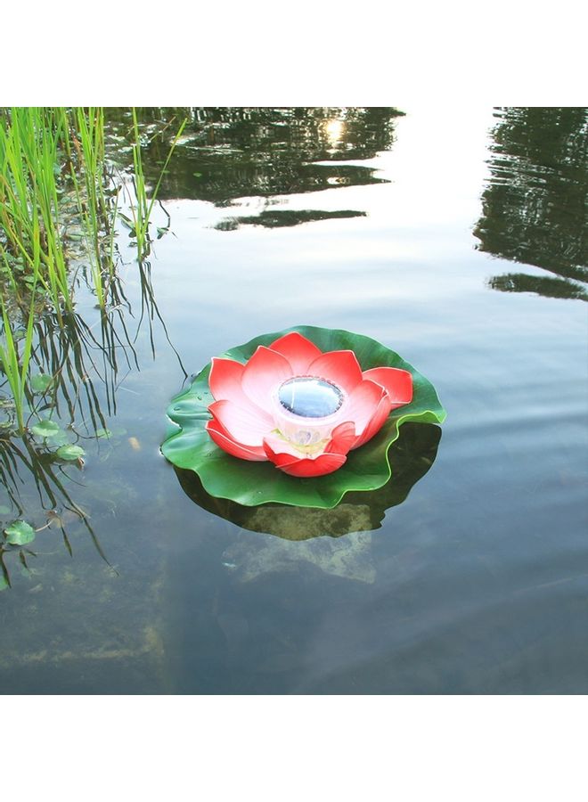 Generic Solar Waterproof Floating Lotus Light Red 25 x 25 x 10centimeter  - Image 1