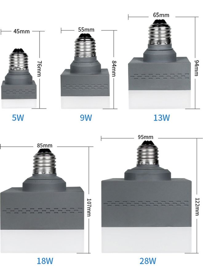 مصباح E27 عالي السطوع بتصميم مربع أبيض 14x11x11Ø³Ù†ØªÙŠÙ…ØªØ± - Image 4