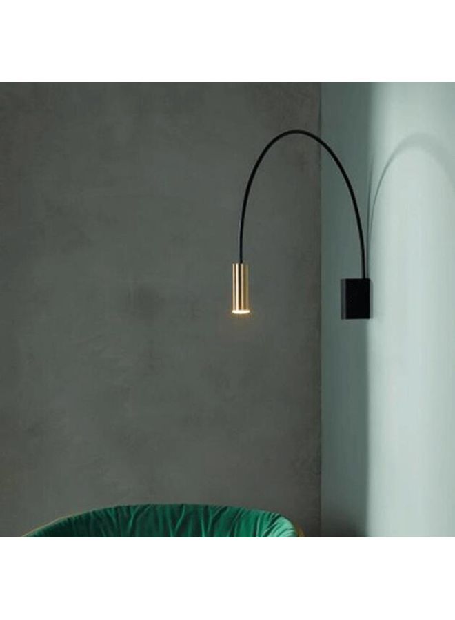 Generic - Geometric Semicircle Pure Copper Wall Lamp Sand gold 46x31x11cm - Image 1