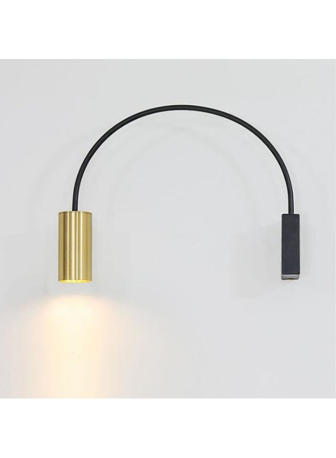 Generic - Geometric Semicircle Pure Copper Wall Lamp Sand gold 46x31x11cm - Image 1