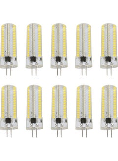 10-Piece 7W Dimmable Silicone LED Corn Bulbs White 8 x 15 x 4centimeter - v1611487398/N43899824A_1