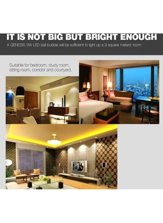 Energy-Saving LED Bulb White 11 x 6 x 6centimeter - Image 5