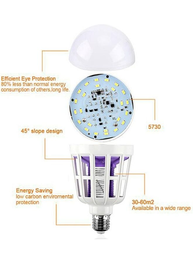 YWXLight E27 15W Electronic Insect Killer LED Bulb Night Light White 19x10x10centimeter  - Image 2