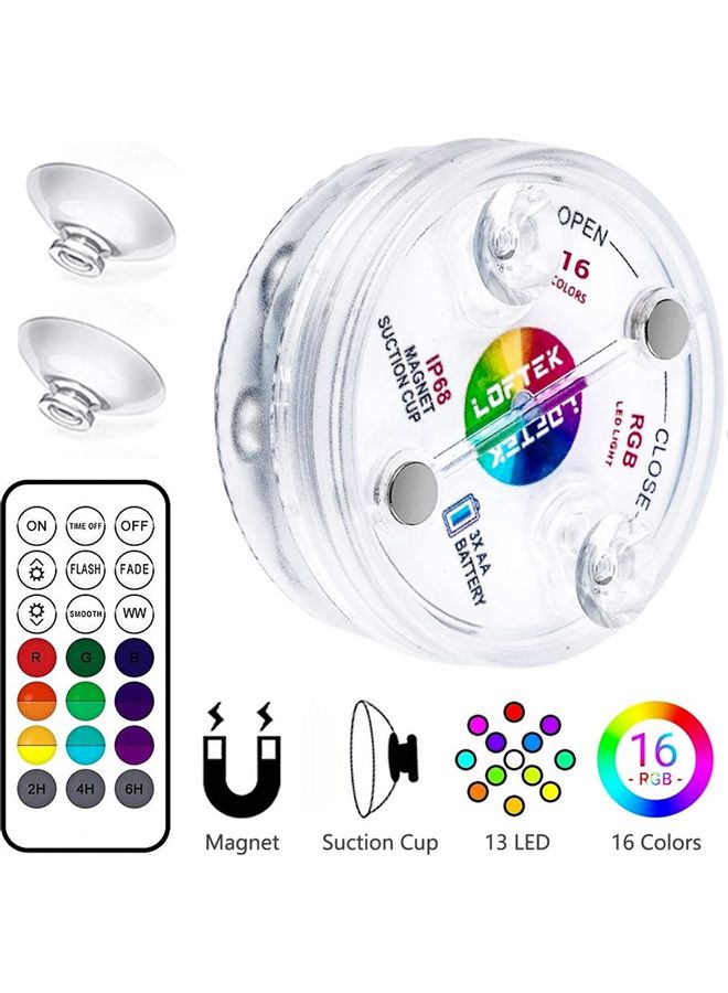 Generic - 13 LEDs Swimming Pool Underwater Light Multicolour - Image 1