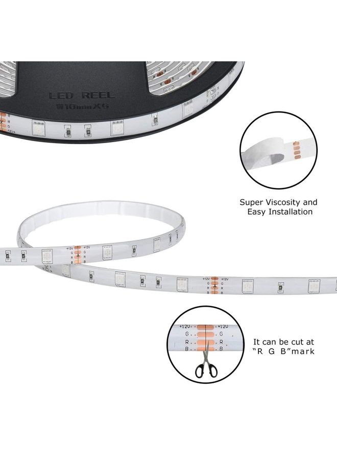YWXLight SMD 3528 Non-Waterproof RGB LED Strip Light With 44-keys Infrared Controller (5m) Multicolour 20x10x3cm