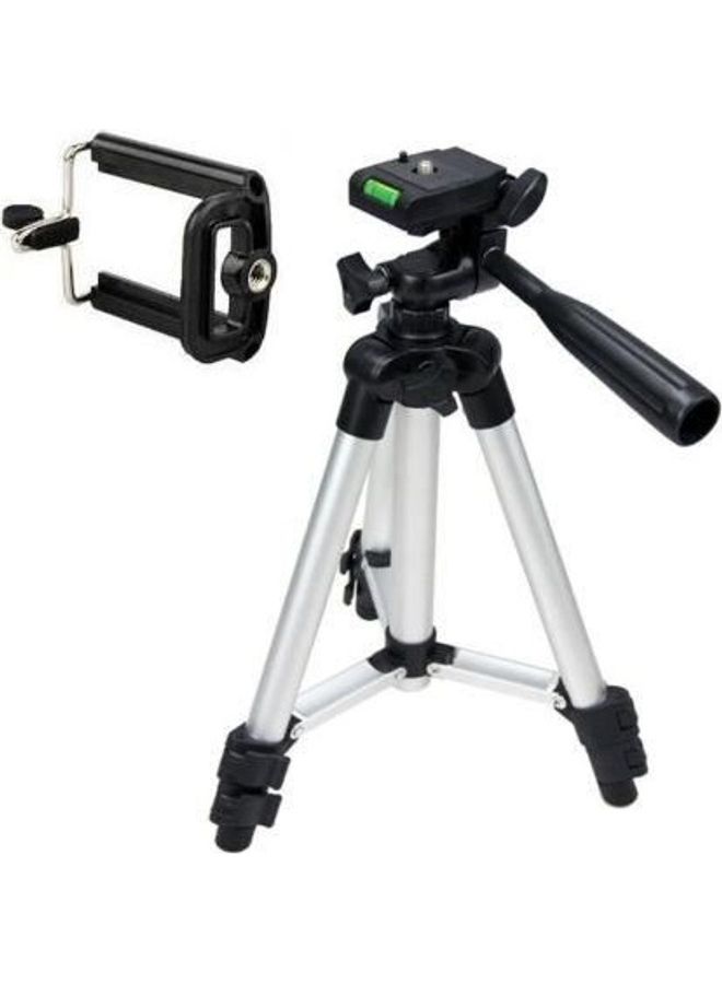 360 Universal Portable Digital Camera Camcorder Tripod Stand Lightweight W/ Bag, Mobile Holder Silver/Black  - Image 1