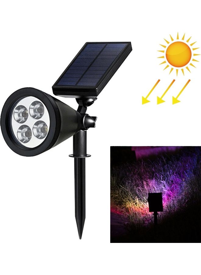 4-LEDs Solar Powered Waterproof Lawn Spotlight Colourful Light  - Image 1