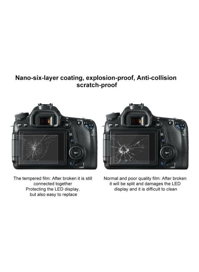 Canon 650D/70D/700D/750D/760D/80D Camera 2.5D Arc Edge 9H Surface Hardness Tempered Glass film