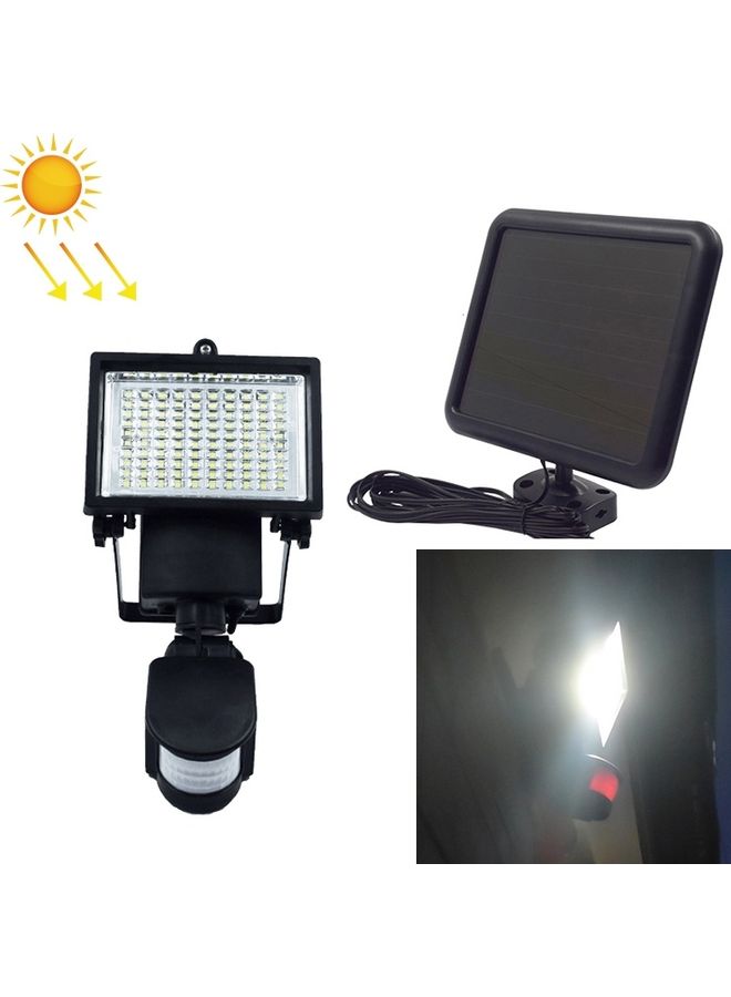 100 LED Solar Human Body Sensor Flood Light White - Image 1
