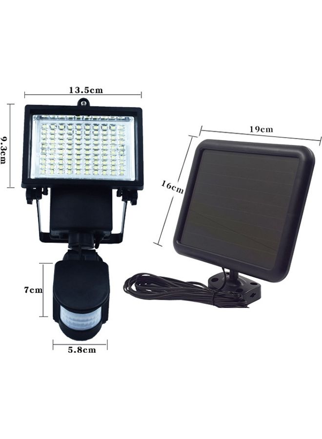 100 LED Solar Human Body Sensor Flood Light White - Image 2