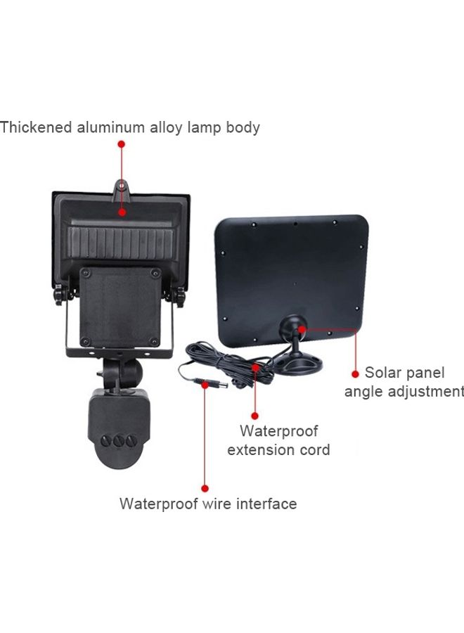 100 LED Solar Human Body Sensor Flood Light White - Image 4