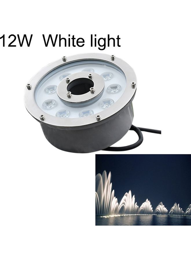 12W Landscape Ring LED Underwater Fountain Light White 24 x 24 x 9centimeter - Image 1