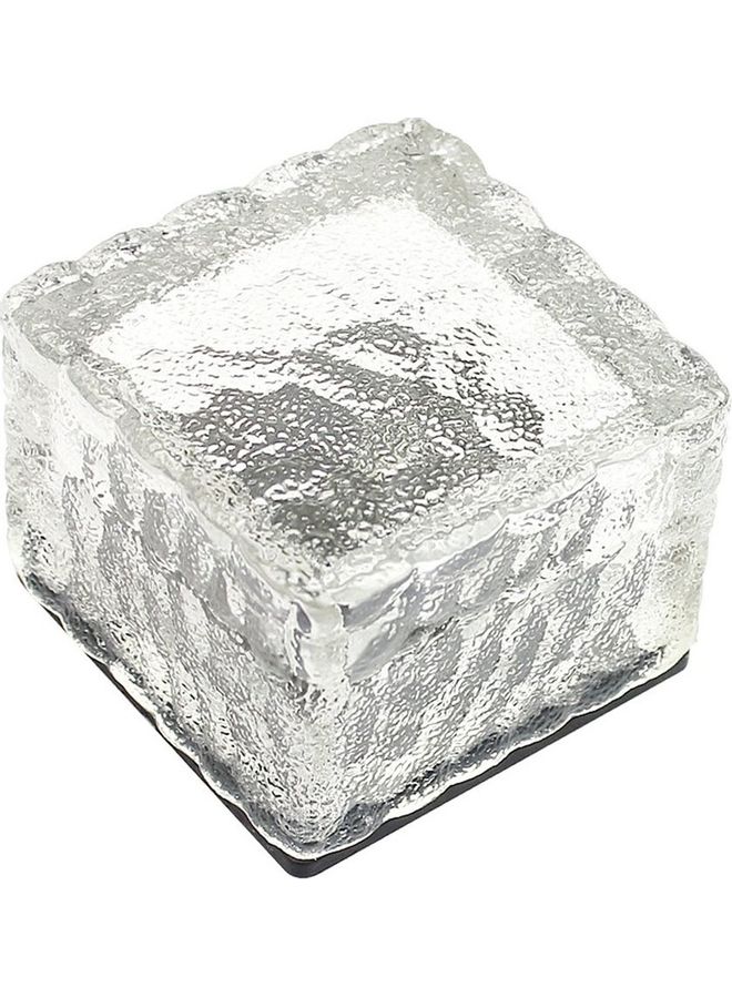 مصباح LED زجاجي مضاد للماء يعمل بالطاقة الشمسية أزرق 10 x 10 x 8سم  - Image 2