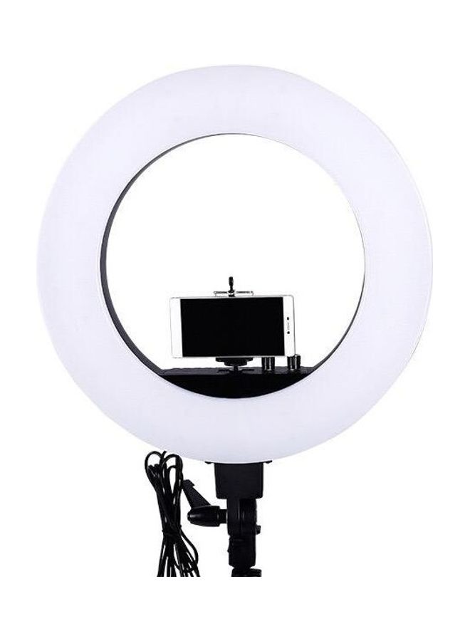 Generic LED Ring Light For Video Photo Digital Camera Flash Make Up With Mirror Black  - Image 2
