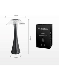 ماركة غير محددة مصباح طاولة LED بخصر صغير رمادي  - Image 3