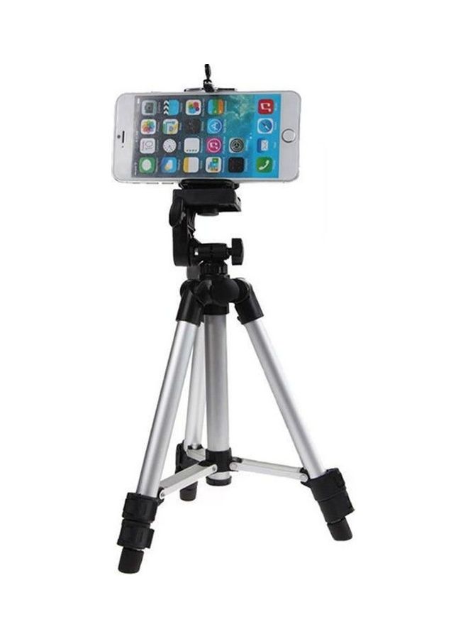 Professional Camera Tripod Mount Stand Holder For iPhone, Samsung Mobile Phones Black/Silver - Image 1