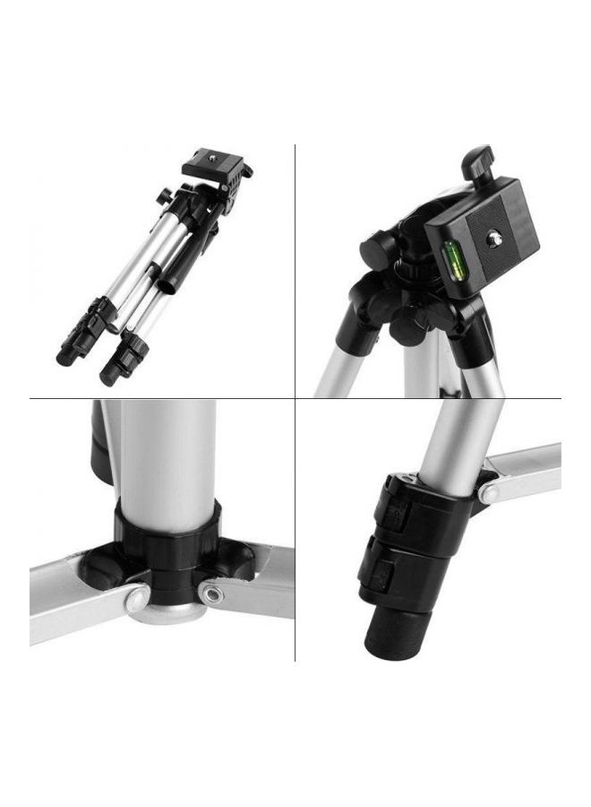 Professional Camera Tripod Mount Stand Holder For iPhone, Samsung Mobile Phones Black/Silver - Image 2