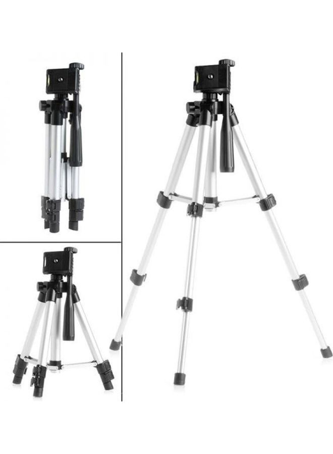 Professional Camera Tripod Mount Stand Holder For iPhone, Samsung Mobile Phones Black/Silver - Image 3