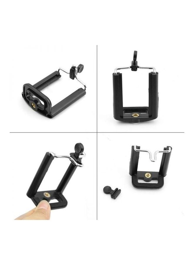 Professional Camera Tripod Mount Stand Holder For iPhone, Samsung Mobile Phones Black/Silver - Image 4