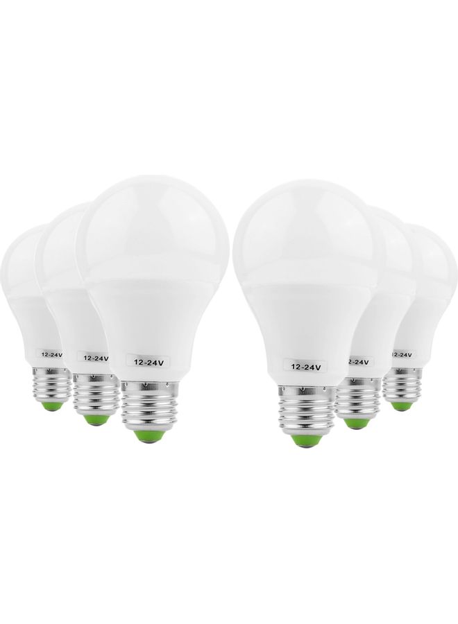 6-Piece 7W LED Bulb Cold White 21 x 14 x 14centimeter - Image 1