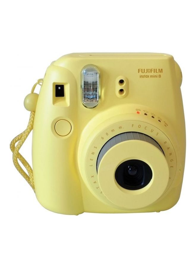 FUJIFILM - instax Mini 8 Instant Polariod Film Camera - Yellow + Mini Instax Polaroid Film 10 sheets - Bundle Kit Multicolour - Image 1