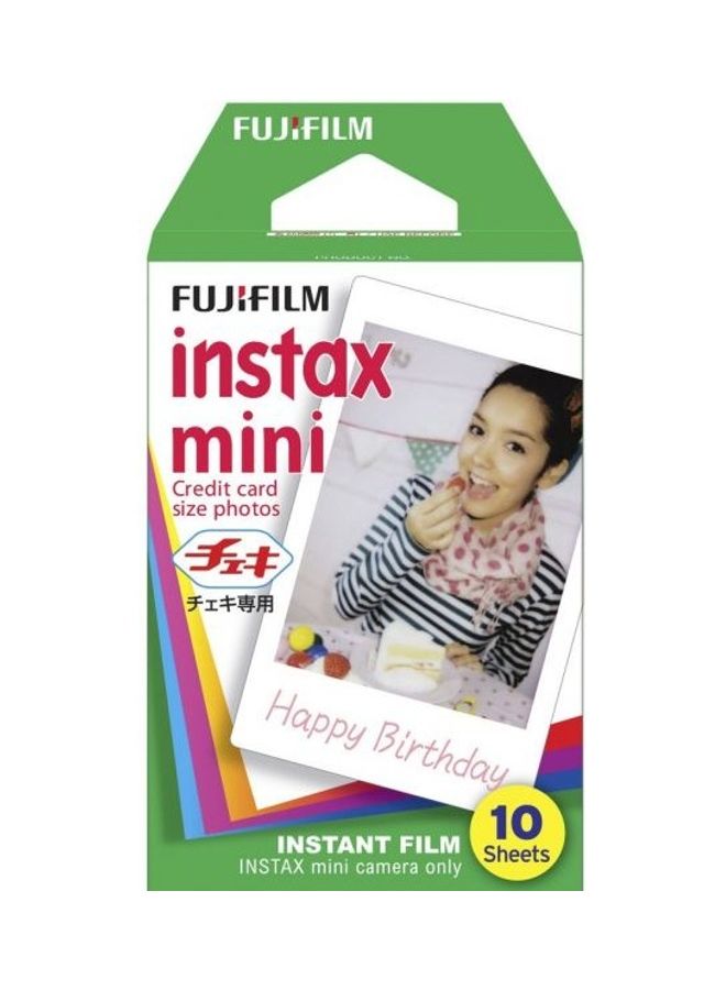 FUJIFILM - instax Mini 8 Instant Polariod Film Camera - Yellow + Mini Instax Polaroid Film 10 sheets - Bundle Kit Multicolour - Image 1