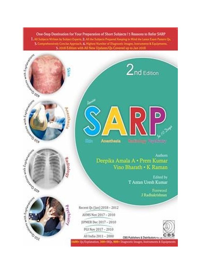 Revise Sarp In 10 Days Skin Anesthesia Radiology Psychiatry paperback english - 2018 