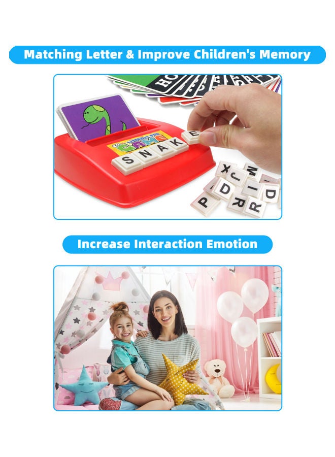 Generic - Matching Letter Game Alphabet Word Spelling Reading Recognition Early Education Learning Toy 24.00X4.60X22.00cm - Image 1