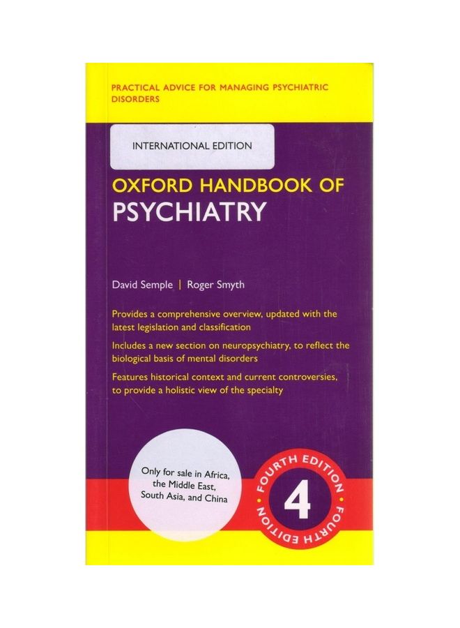 Oxford Handbook Of Psychiatry Paperback English by David Semple - 2019 
