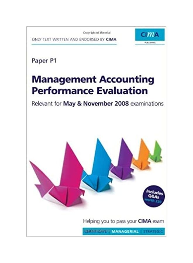 Cima Learning System Management Accounting Performance Evaluation paperback english - 2014 
