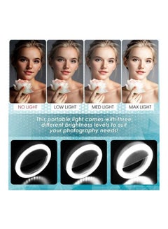 Generic Selfie Cell Phone Ring Light Portable Rechargeable Circle Camera Phone Light With 36 LEDS & 3 Brightness Modes This Ringlight Is Ideal White  - Image 5