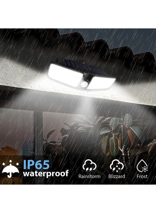 100 LEDs Light Control and Human Body Induction Outdoor Solar Wall Light White 23x8x8cm - Image 4