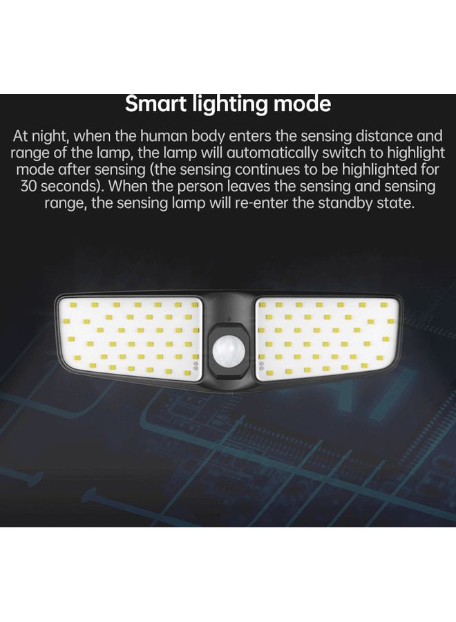 100 LEDs Light Control and Human Body Induction Outdoor Solar Wall Light White 23x8x8cm - Image 5