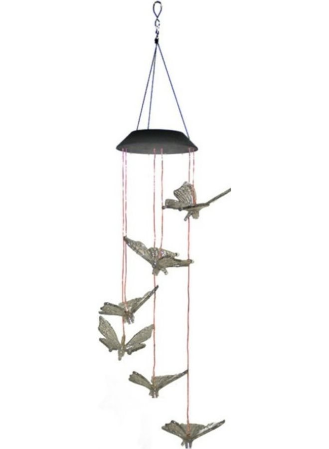 Generic Outdoor Solar Wind Chime Lamp Courtyard Garden Light Blue  - Image 2