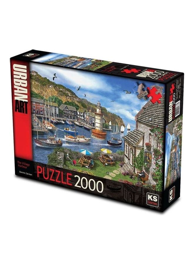 KS Games 2000-Piece Village Harbour Puzzle Set  - Image 1