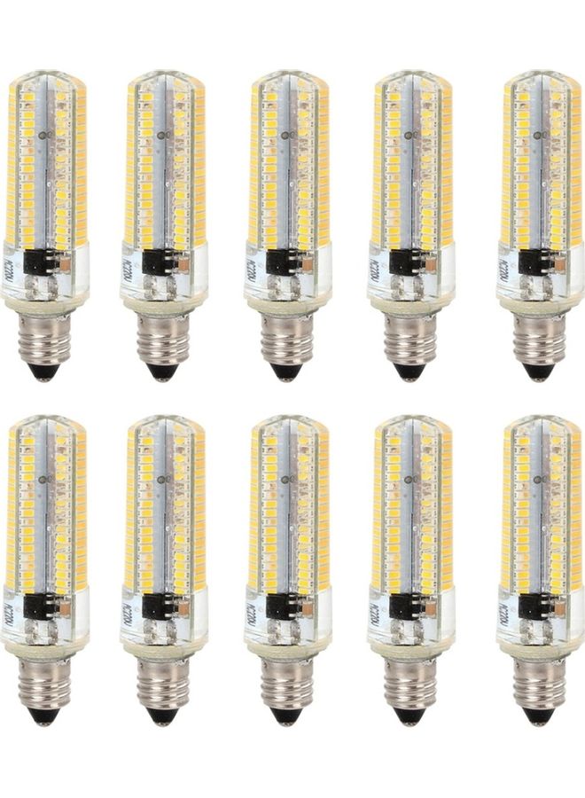 لمبات بضوء LED بتصميم كوز ذُرة بقدرة 7 وات مكوّنة من 10 قطع أبيض دافئ 8 x 15 x 4Ø³Ù†ØªÙŠÙ…ØªØ± - Image 1